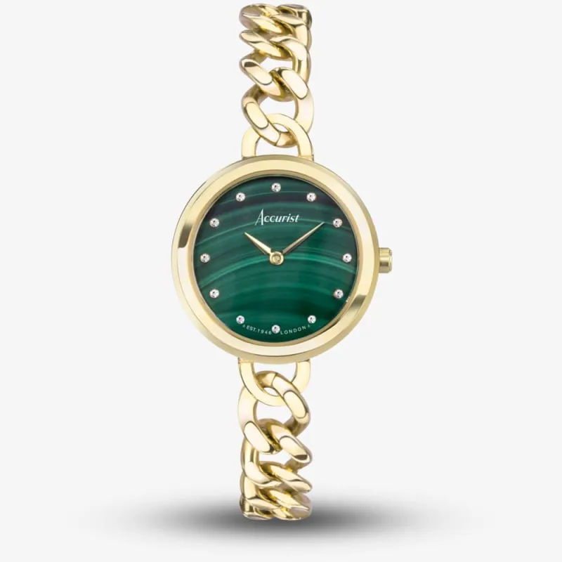 Accurist Jewellery Green Malachite Dial Watch 78000
