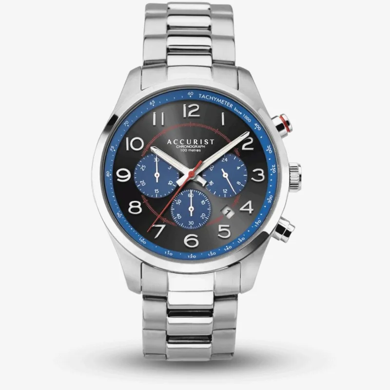 Accurist Mens Silver Watch 7408
