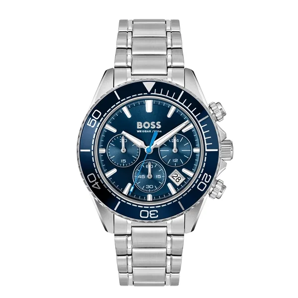 Boss Silver Sealiner Blue Dial Watch