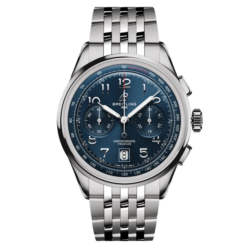 Breitling Premier B01 Blue Chronograph Men's Watch AB0145171C1A1