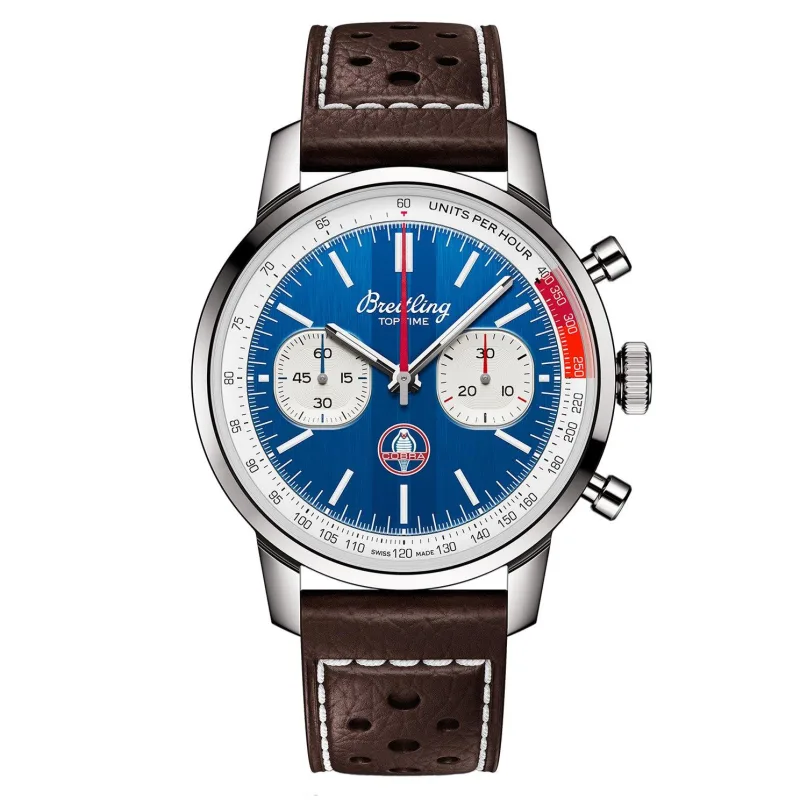 Breitling Top Time B01 Shelby Cobra Leather Chronograph Watch
