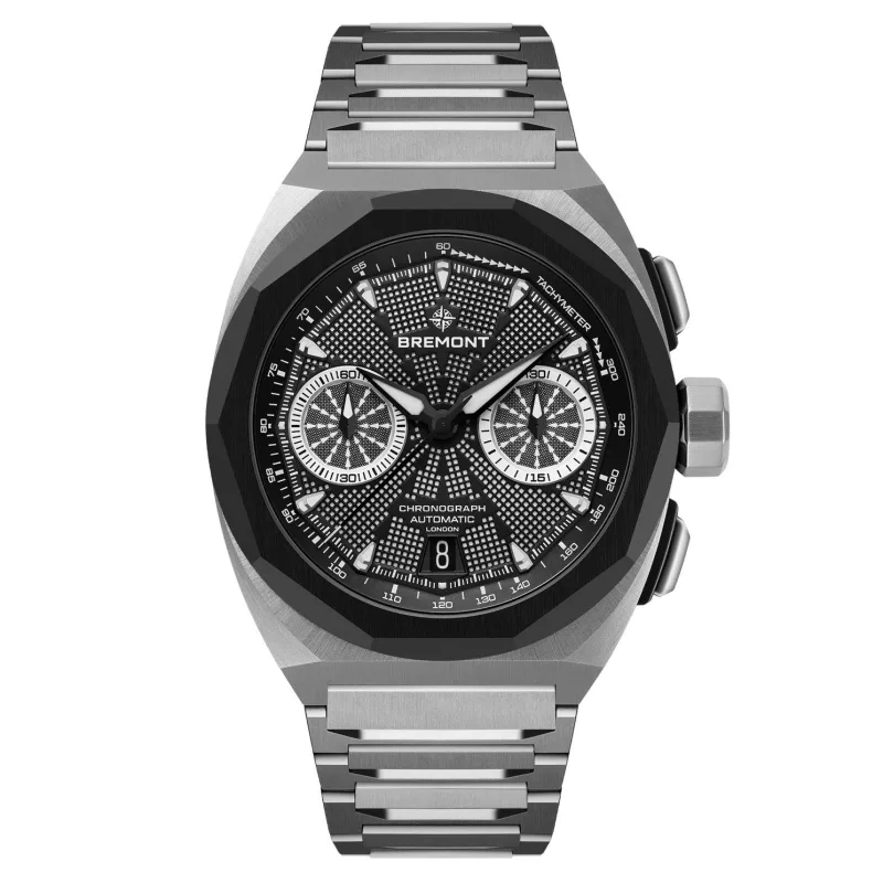 Bremont Men's Black Supernova Chronograph Automatic Watch, Size: 41mm