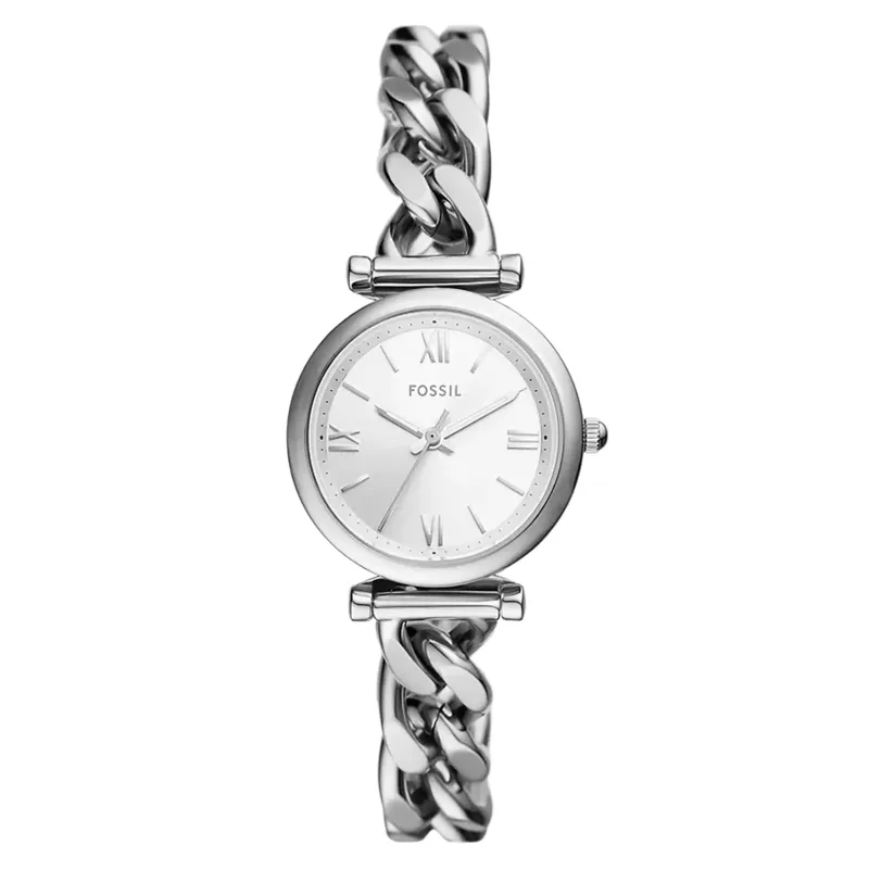 Carlie Three-Hand Silver Dial Stainless Steel Ladies Watch