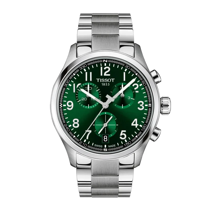 Chrono L 42mm Mens Watch Stainless Steel Green