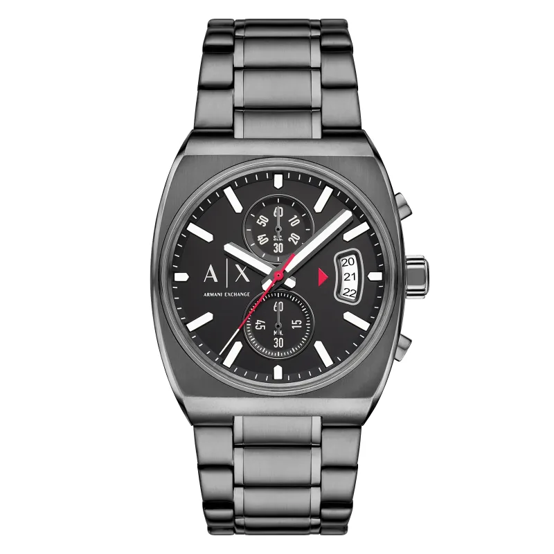 Chronograph Gunmetal Stainless Steel Mens Watch