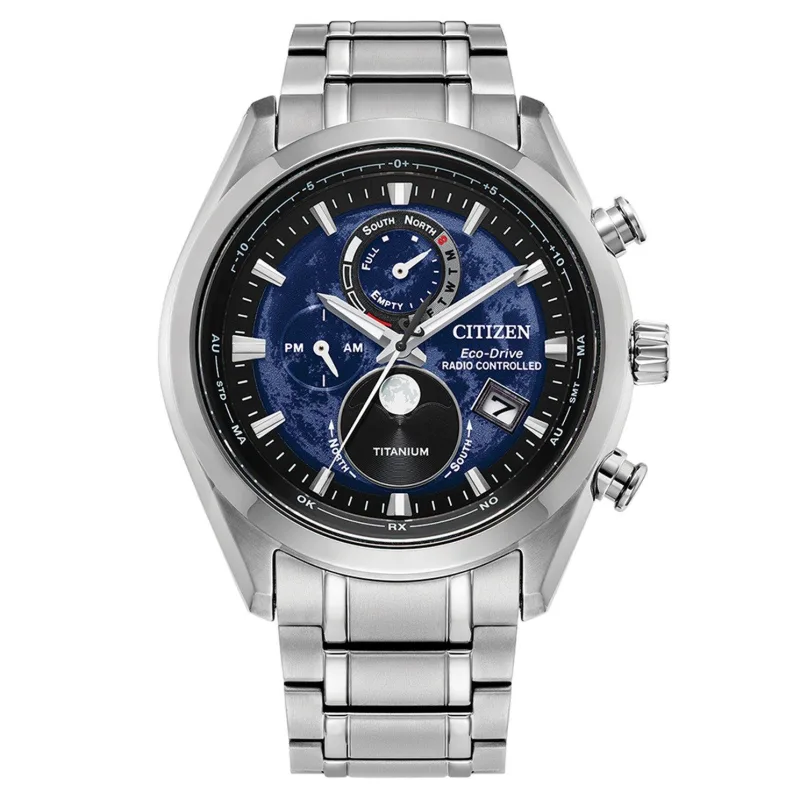 Citizen Moonphase 43mm Titanium Eco-Drive Men's Watch