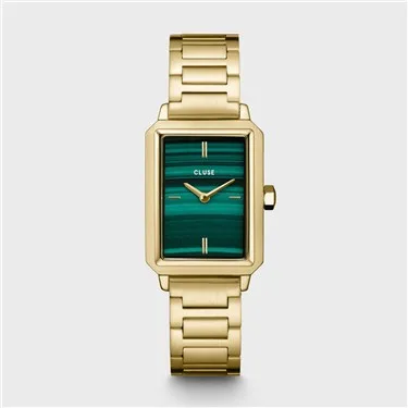 Cluse Green + Gold Fluette Bracelet Watch - Gold