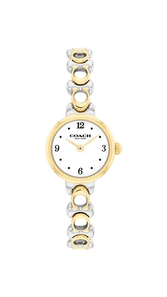 Coach Gold Mix Iris Round C Bracelet Watch - Gold