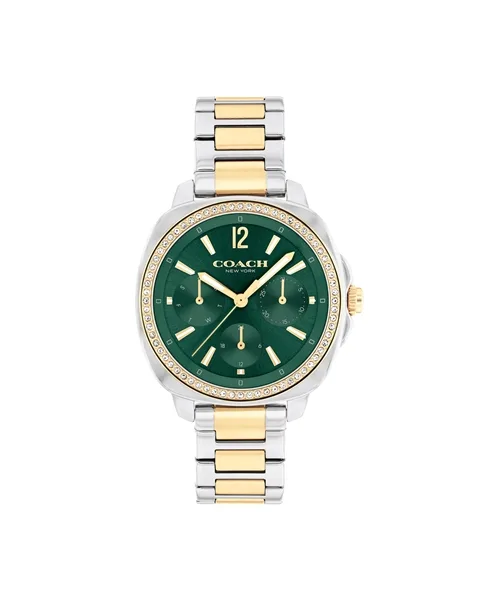 Coach Gold Mix Kitt Green Dial Bracelet Watch - Gold