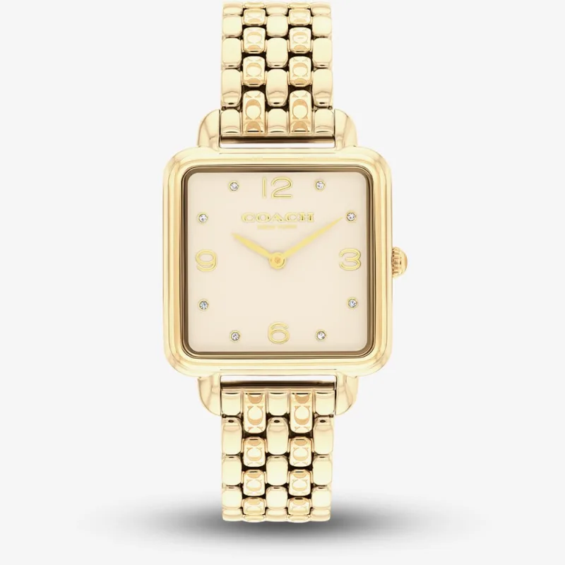 Coach Ladies Champagne Dial Crystal Watch 14504495