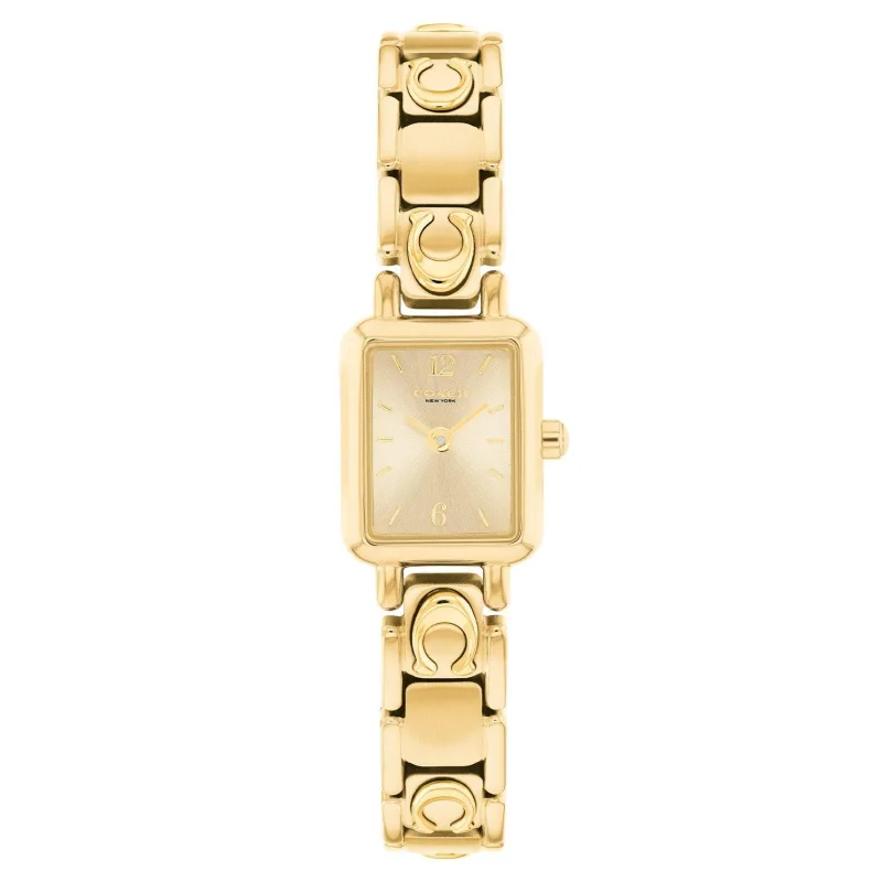 Coach Mara 19mm Yellow Gold Tone Ladies Watch