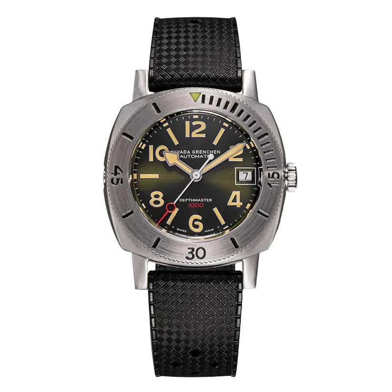 Depthmaster Numerals Date 39mm Mens Watch Green