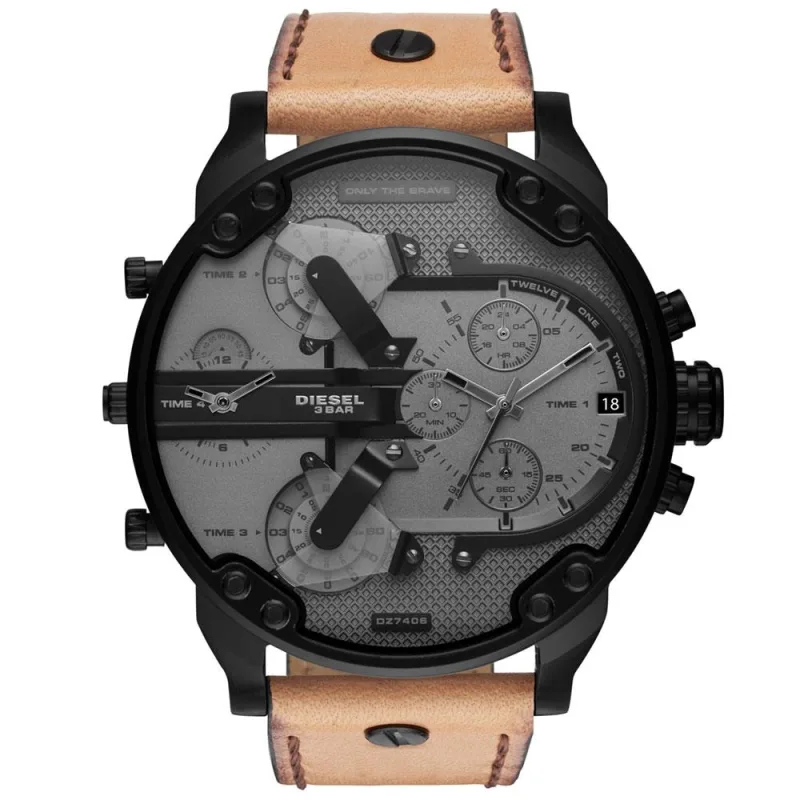 Diesel DZ7406 Mr. Daddy 2.0 Chronograph Brown Leather Men's Watch
