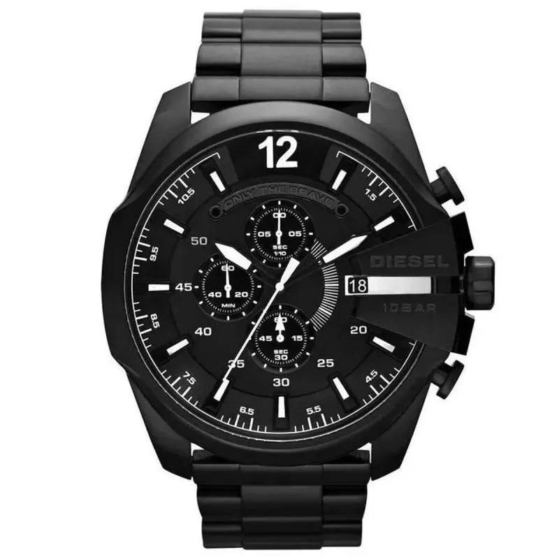 Diesel Mega Chief DZ4283 Men's Chronograph Black Stainless Steel Watch