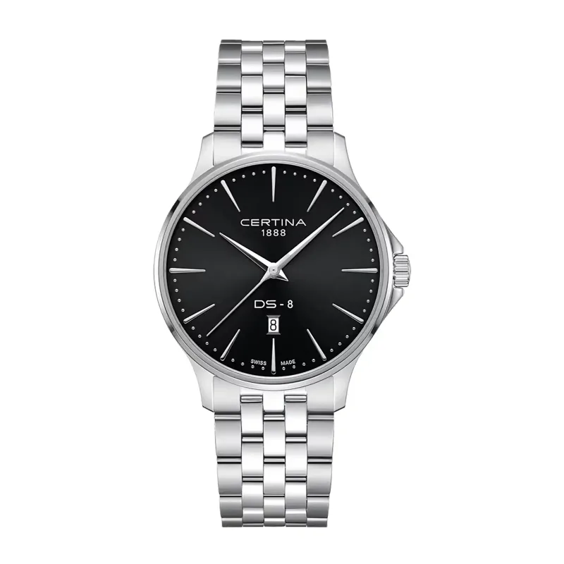 Ds-8 Gent 40mm, Stainless Steel, Black Dial