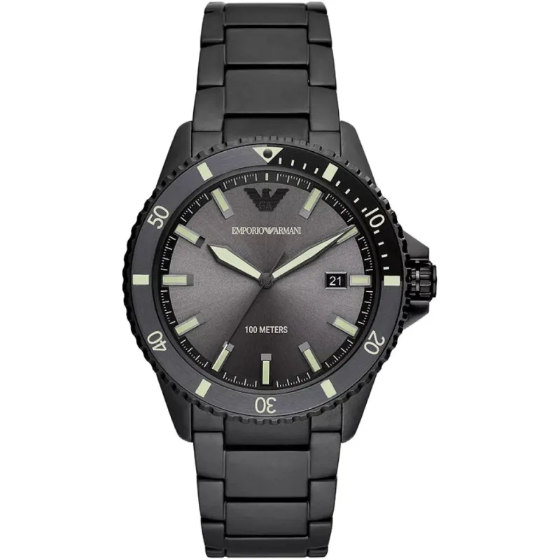 Emporio Armani AR11398 Three-Hand Date Black Men’s Watch