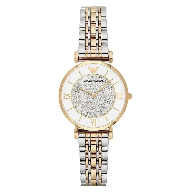 Emporio Armani Gianni T-Bar AR2076 Women's Two-Tone Stainless Steel Watch