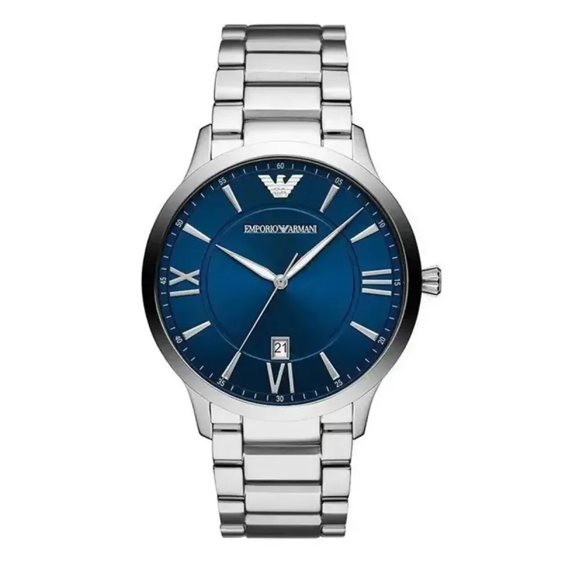 Emporio Armani Giovanni AR11227 Men's Blue Dial Silver Steel Watch