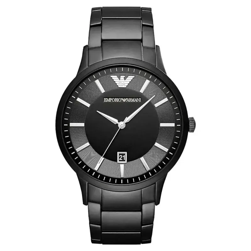 Emporio Armani Renato AR11079 Men's Black PVD Stainless Steel Watch – 43mm