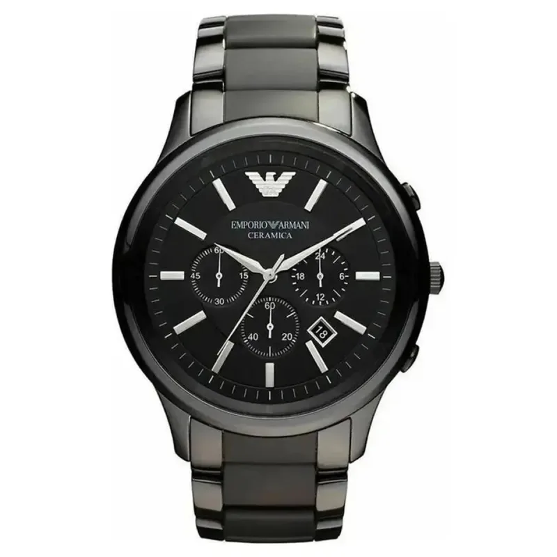 Emporio Armani Renato AR1451 Men's Chronograph Watch – 47mm Black Ceramic
