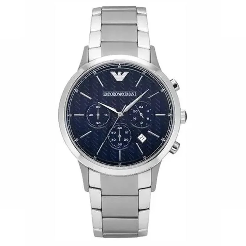 Emporio Armani Renato AR2486 Men's Chronograph Watch – 43mm Blue Dial