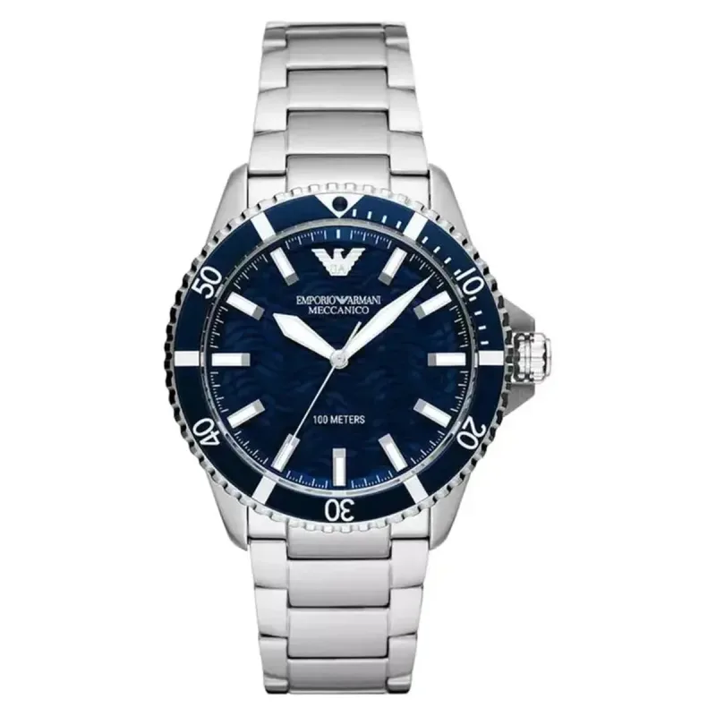 Emporio Armani Sea Explorer AR60059 Men's Automatic Blue Dial Stainless Steel Watch