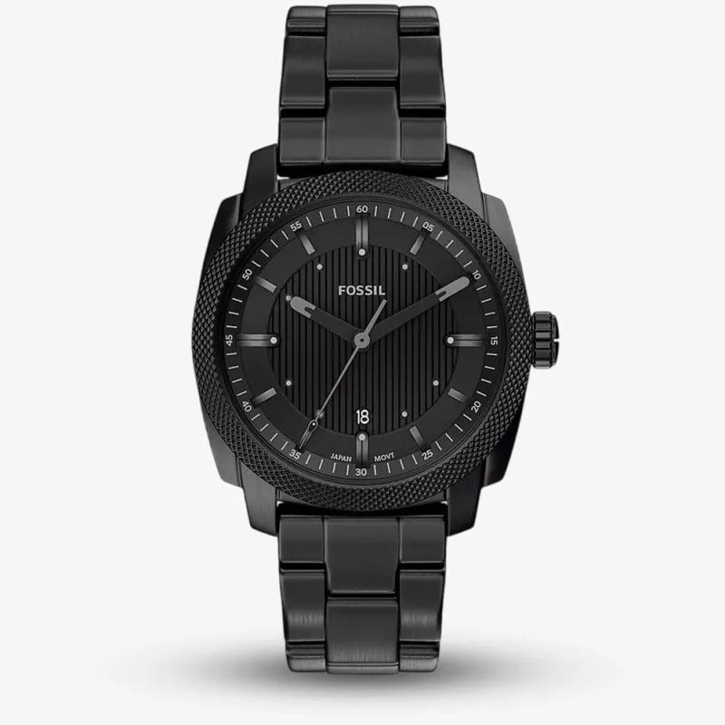 Fossil Mens Machine Black Dial Bracelet Watch FS6186