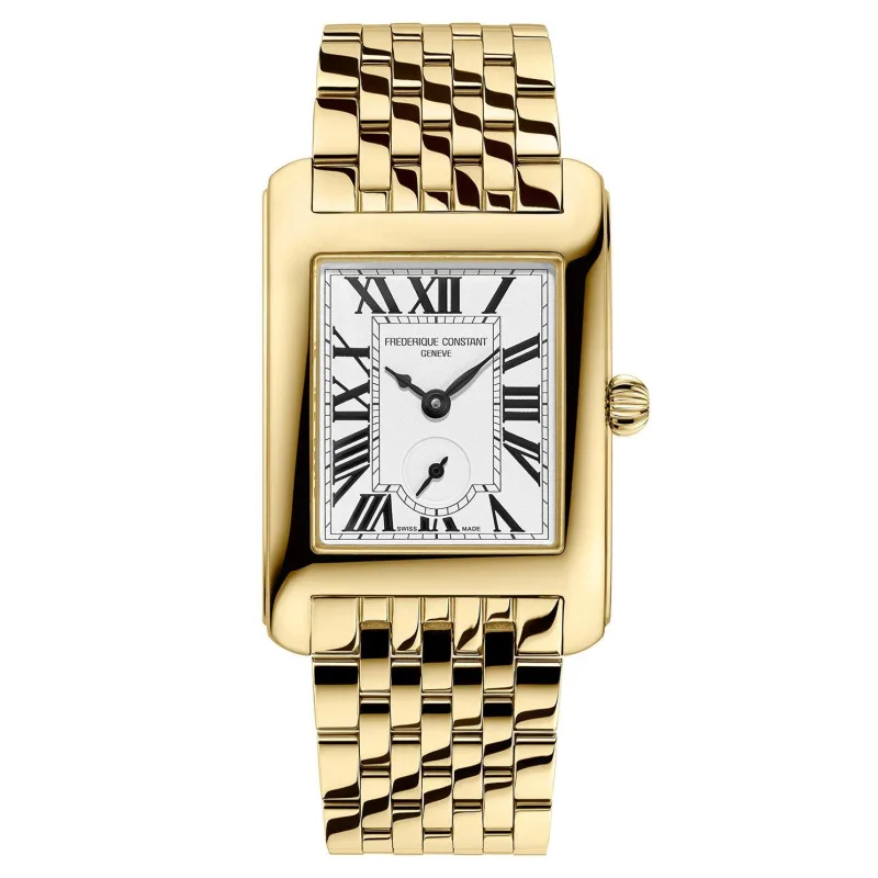 Frederique Constant Classics Carree Small Seconds 36mm Yellow Gold Tone Ladies Watch