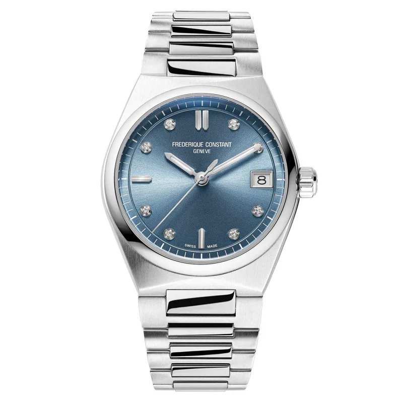 Frederique Constant Women's Blue Highlife Diamond Watch, Size: 31mm