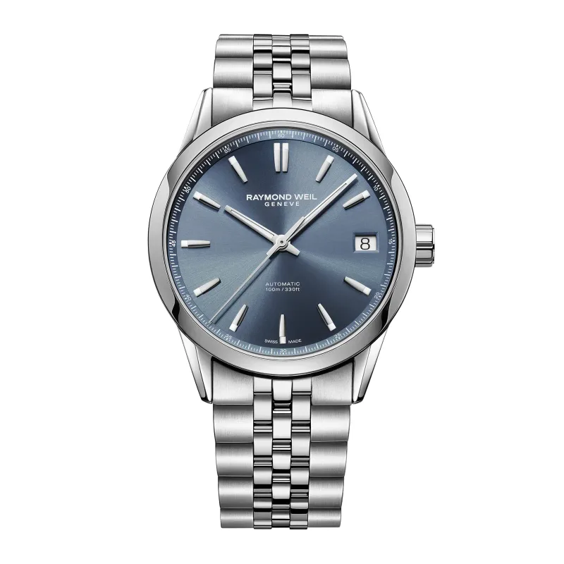 Freelancer Date Blue Dial Stainless Steel 40mm Mens Watch