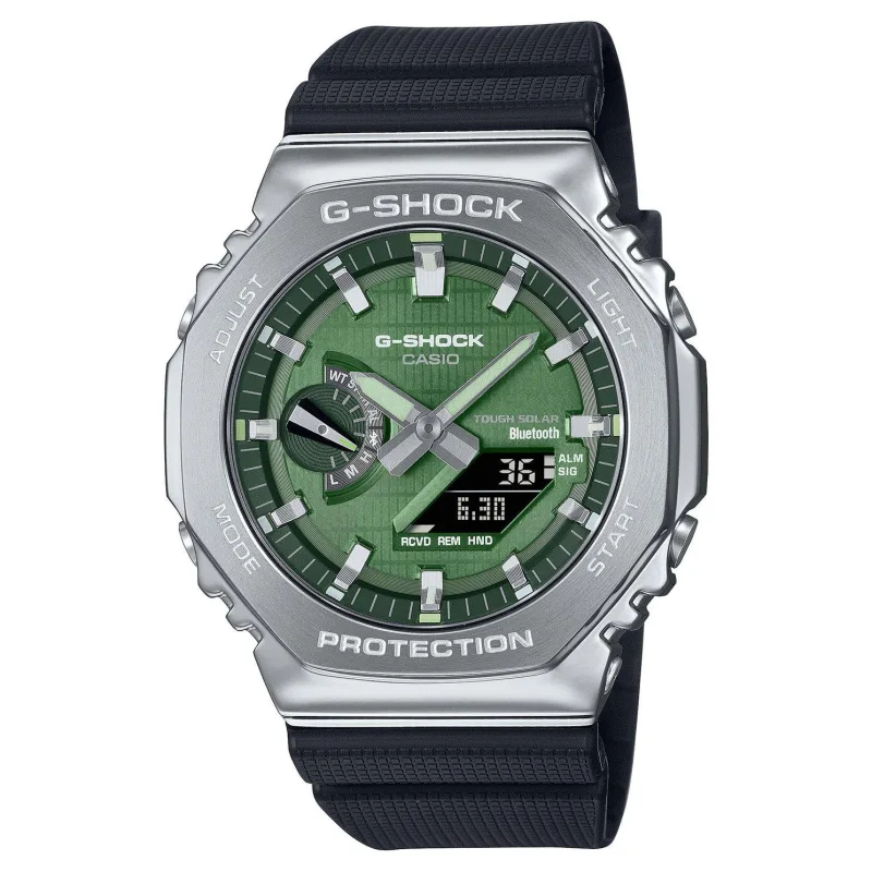G-Shock Metal Covered 2100 44.4mm Stainless Steel Solar Powered Men's Watch
