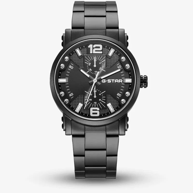 G Star Mens Rovic Black Bracelet Watch Gsw.509.08