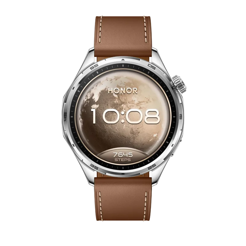 Honor Watch 6 Rome-B09C Standard Bt 32MB+4GB Twilight Brown Brown Leather Strap - For gift Headsphone Pro