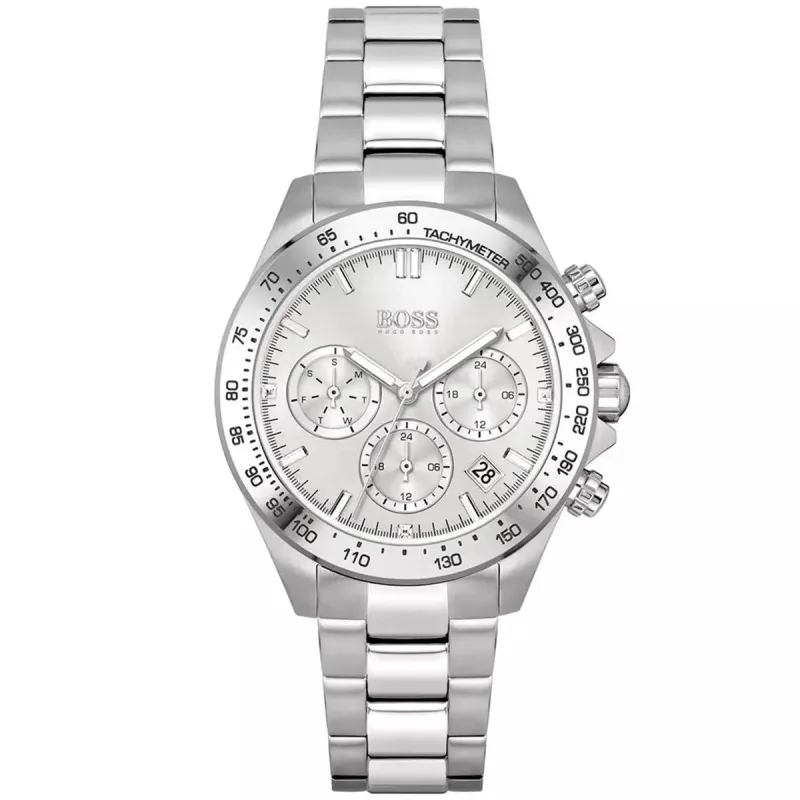 Hugo Boss Novia 1502616 Women's Chronograph Watch – 38mm Silver Dial Stainless Steel Bracelet