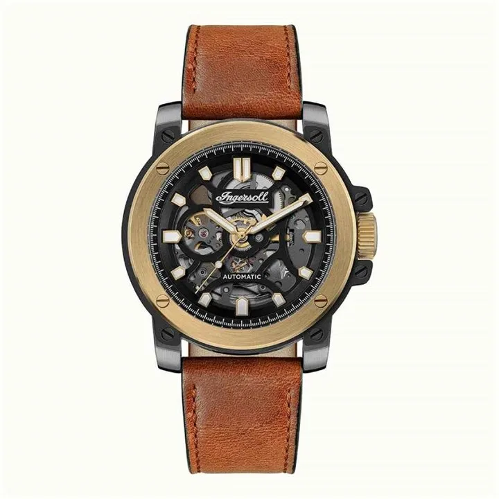 Ingersoll I14402 The Freestyle Automatic Tan Leather Strap Watch - W4991
