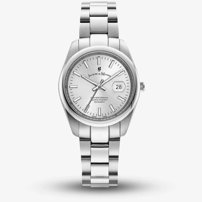 Jacques du Manoir Ladies Allure White Dial Bracelet Watch JWL03801