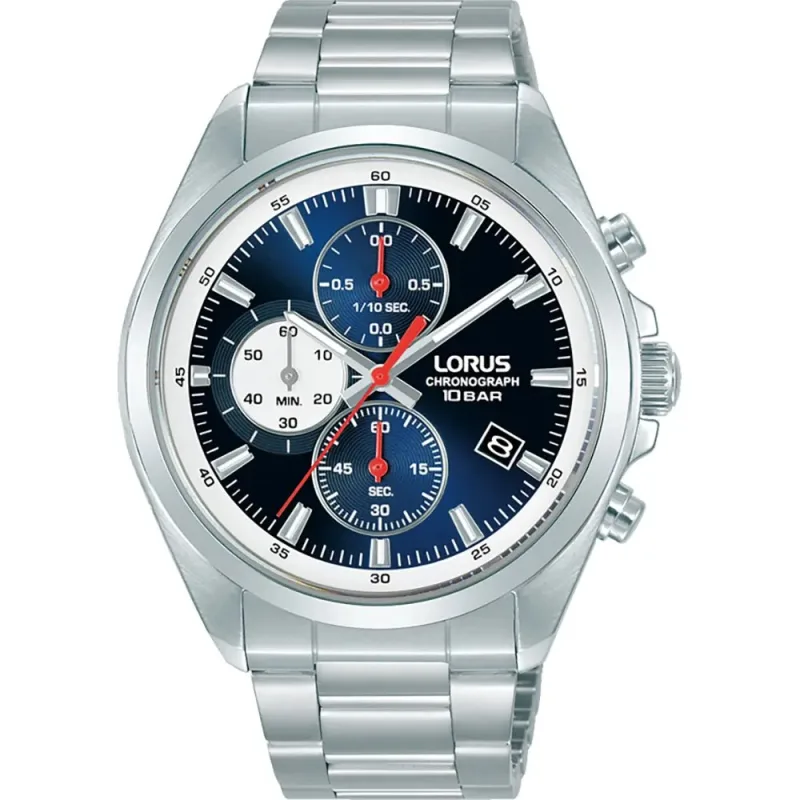 Lorus Mens Sport Chronograph Blue Dial Watch RM383JX9