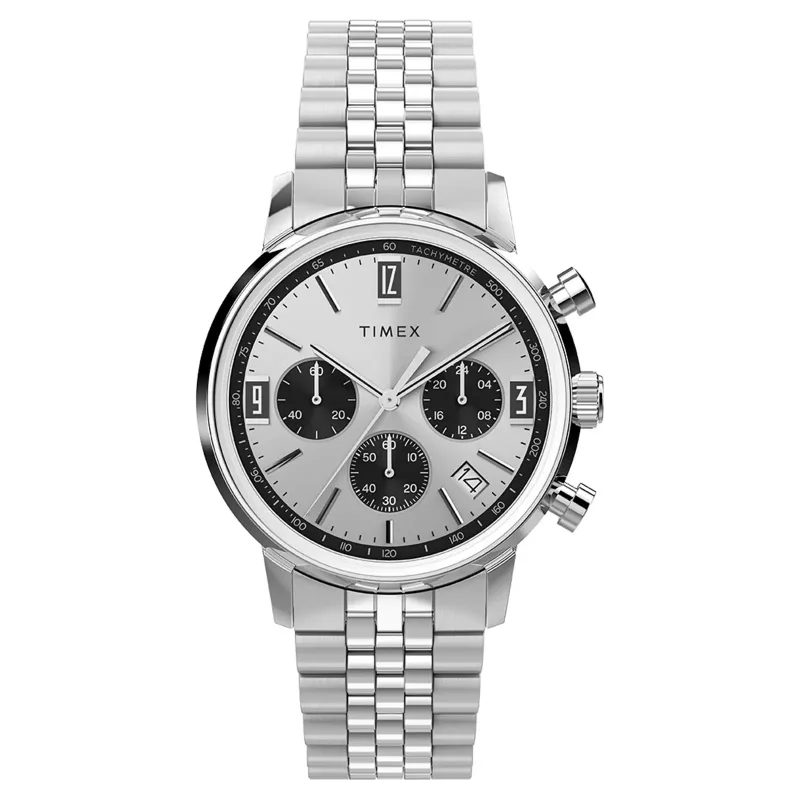 Marlin Chronograph Tachymeter 40mm Mens Watch Silver