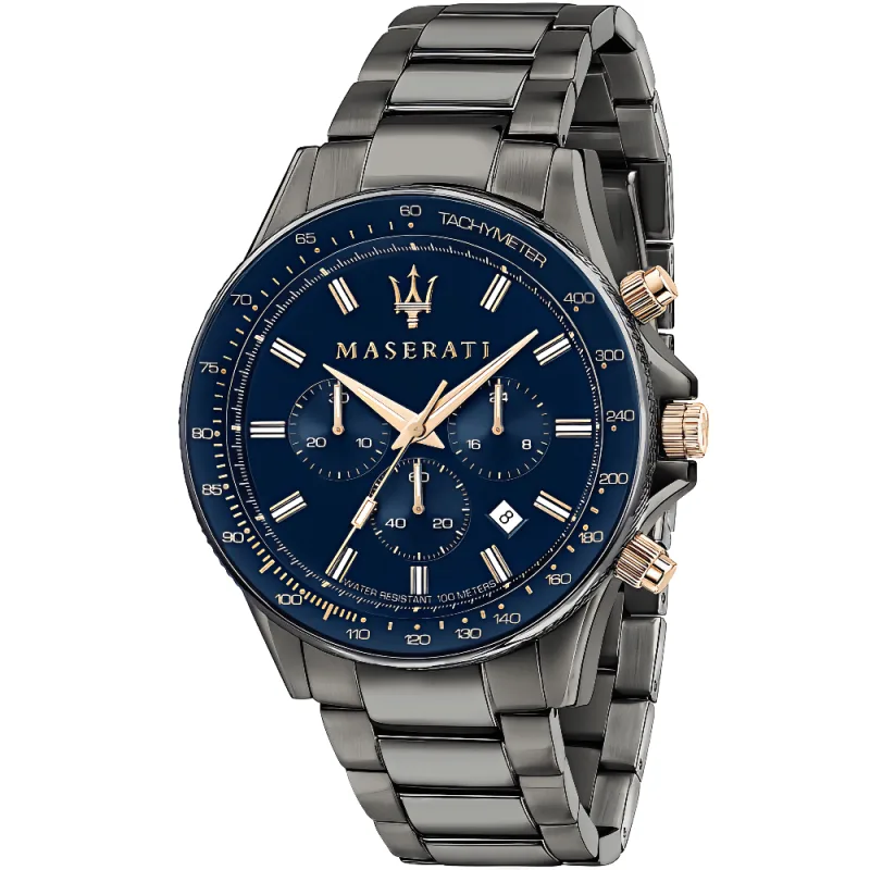 Maserati R8873640001 Sfida Chronograph Blue Dial Men's Watch