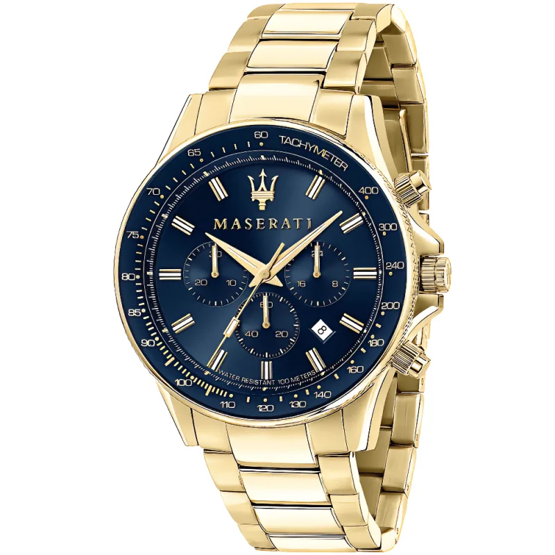 Maserati R8873640008 Sfida Chronograph Blue Dial Men's Watch