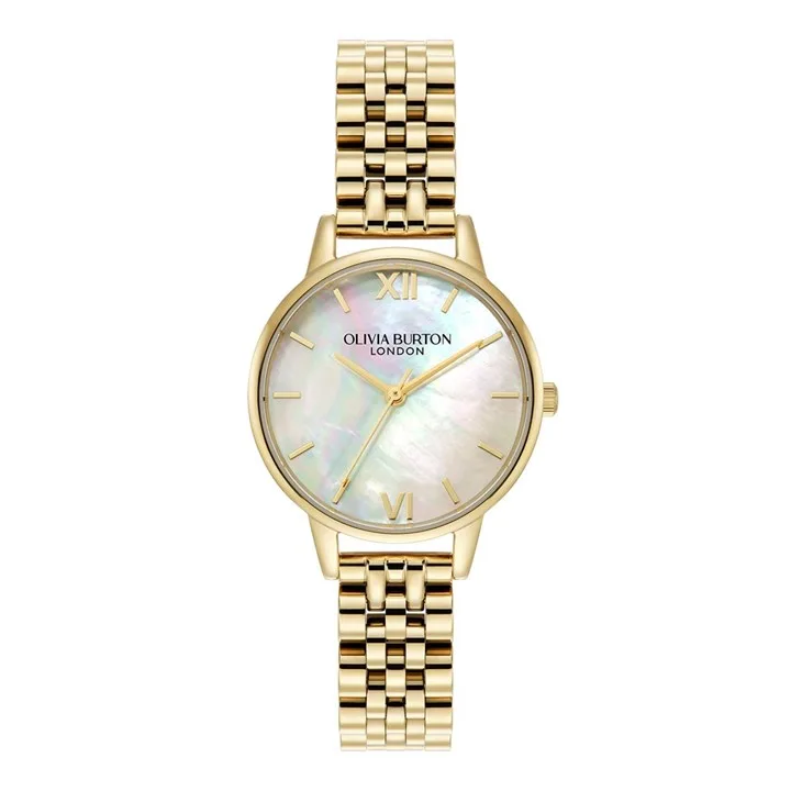 Olivia Burton Mother Of Pearl Gold Bracelet Watch