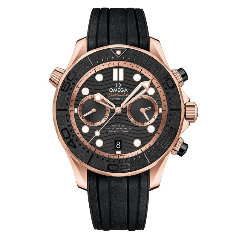 Omega Rose Gold Co-Axial Master Chronometer Chronograph Watch
