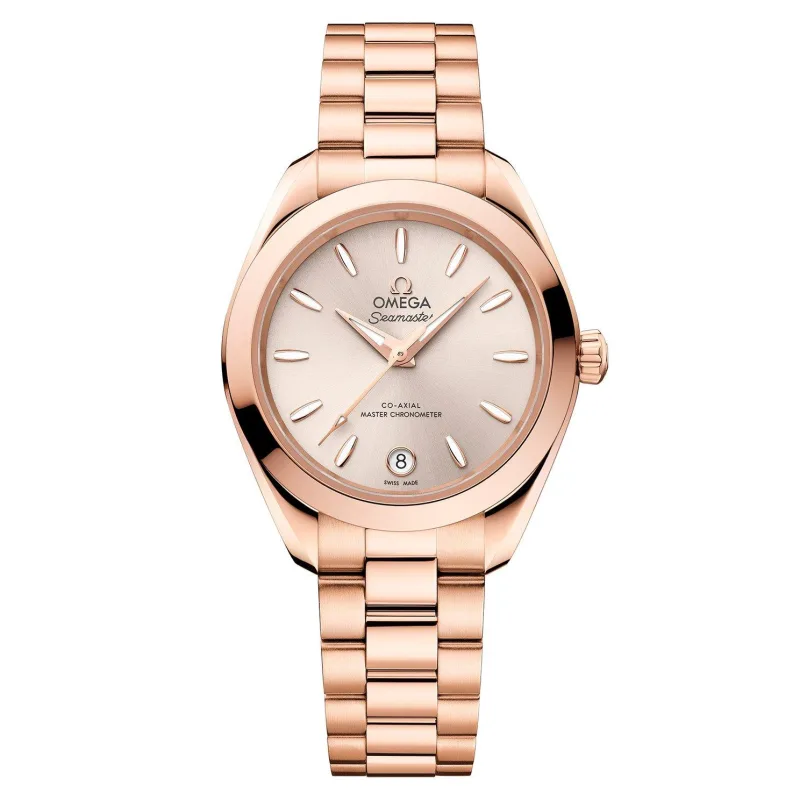 Omega Seamaster Aqua Terra 150M 30mm 18K Sedna Gold Automatic Ladies Watch