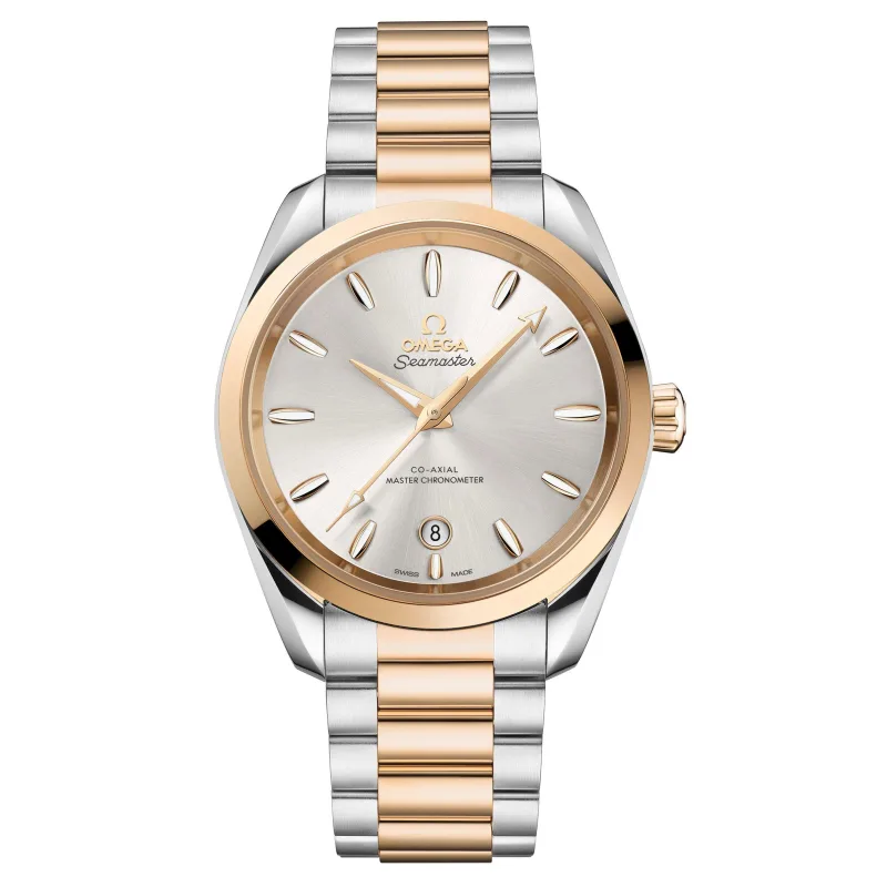 Omega Seamaster Aqua Terra Shades 38mm Stainless Steel and 18K Moonshine Gold Co-Axial Master Chronometer Ladies Watch