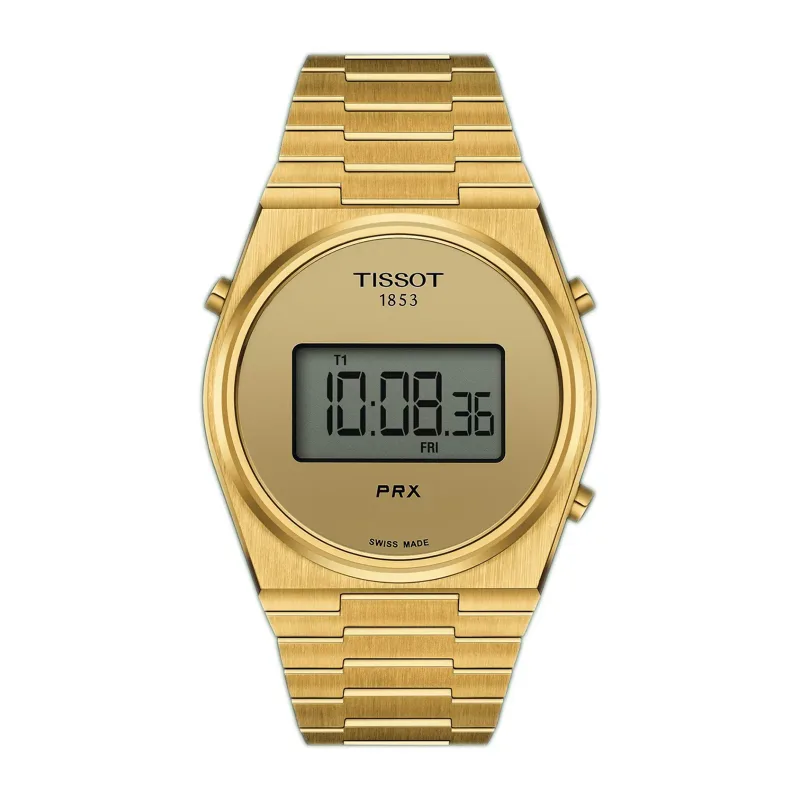 Prx Digital 40mm Unisex Watch Pvd Yellow Gold
