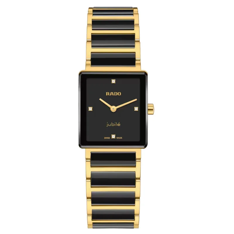 Rado Integral 23mm Stainless Steel and Yellow Gold Pvd Diamond Ladies Watch