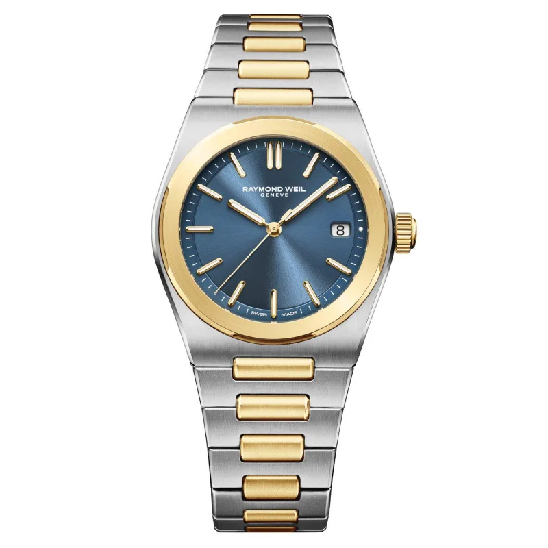 Raymond Weil Men's Blue A.R.T Stainless Steel and Yellow Gold Pvd Automatic Watch, Size: 38mm