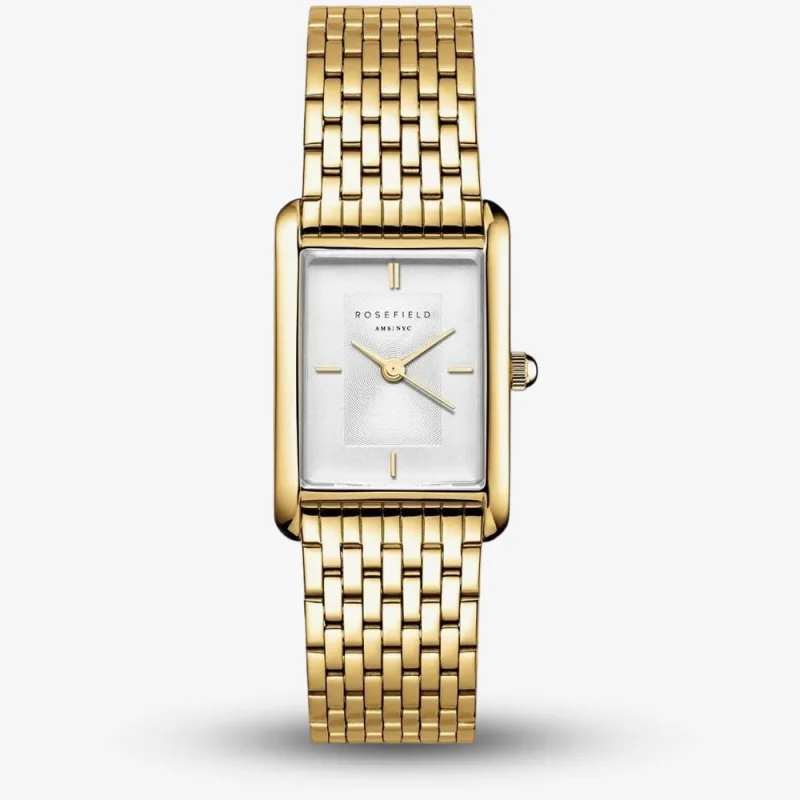 Rosefield Ladies Heirloom White Dial Golden Bracelet Watch Hwgsg-H01