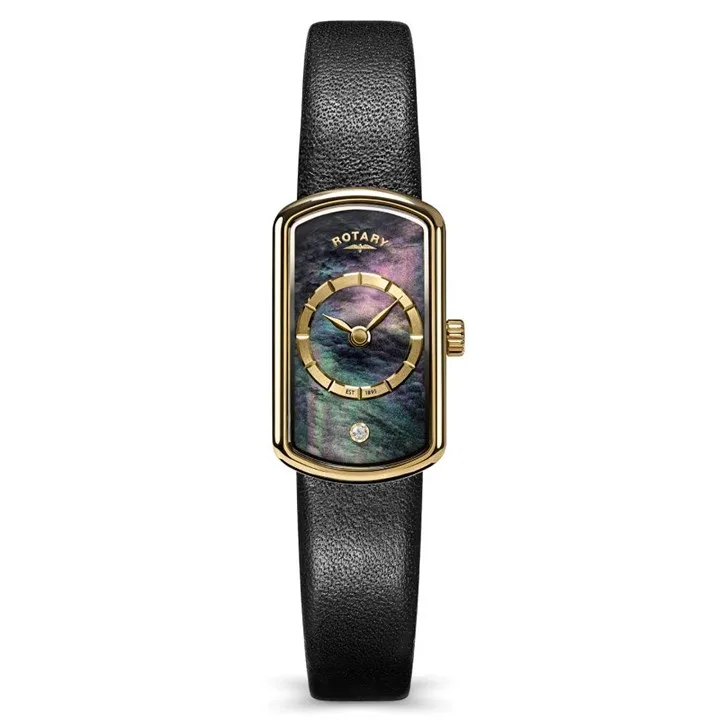 Rotary RLS10076/38/D Solitaire Diamond Leather Strap Watch - W64268