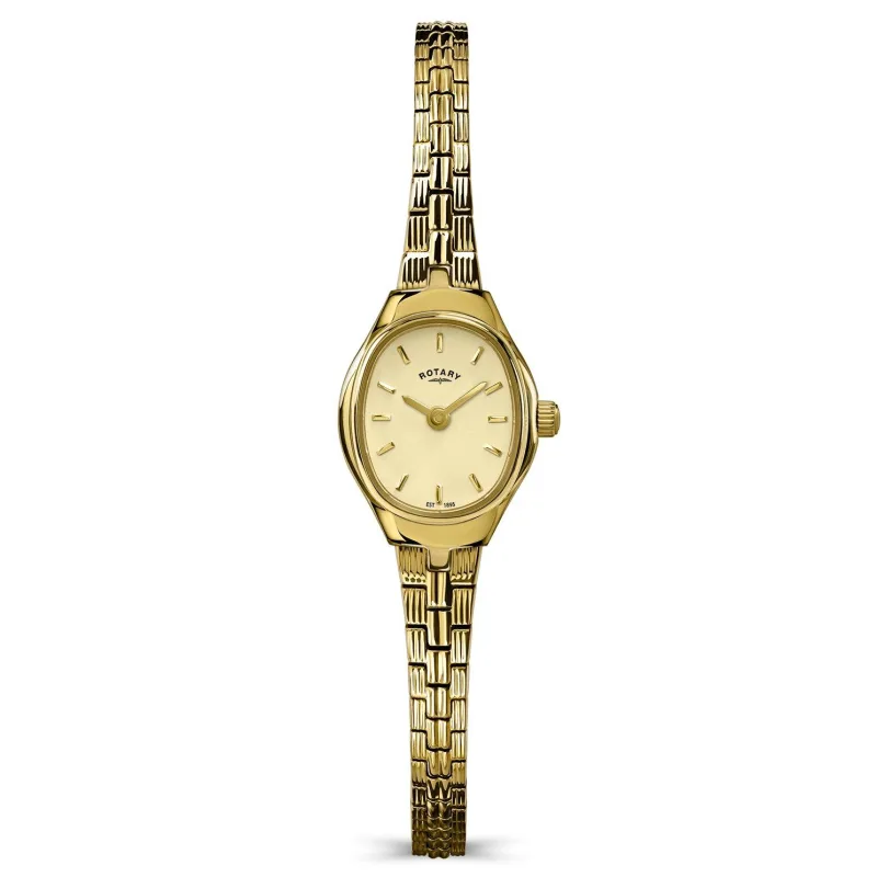 Rotary Women's Light Beige 1895 Yellow Gold Pvd Watch, Size: 16.8mm